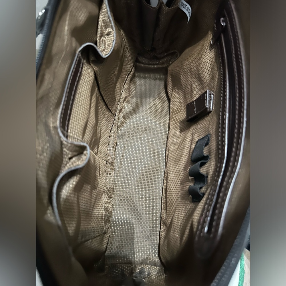 M.C. Brown Croc Inspired Handbag - Picture 9 of 14